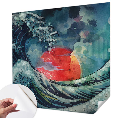 3D photo wallpaper mural with an oceanic eastern scene