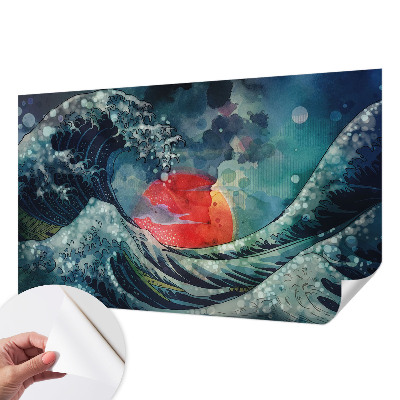 3D photo wallpaper mural with an oceanic eastern scene
