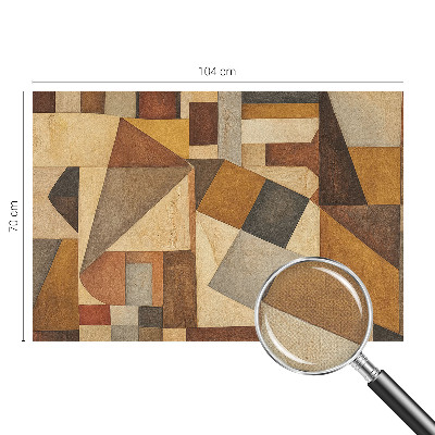 Children's wall mural with a geometric abstraction design