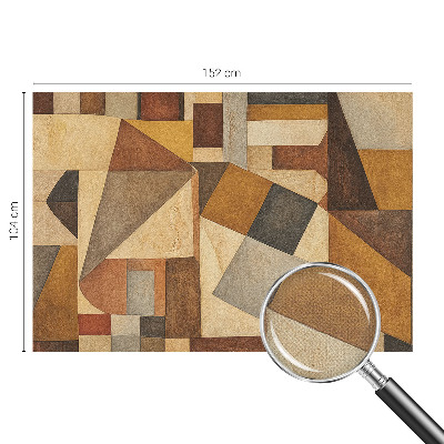 Children's wall mural with a geometric abstraction design