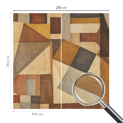 Children's wall mural with a geometric abstraction design