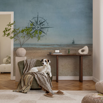 Baby room wall mural with a nautical adventures theme