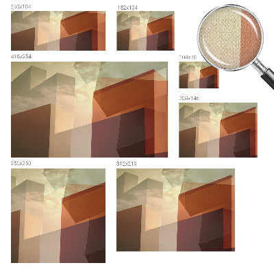 Peel and stick wall mural with abstract shapes