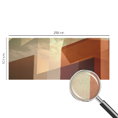 Peel and stick wall mural with abstract shapes