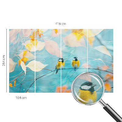 Peel and stick wallpaper mural Spring birds