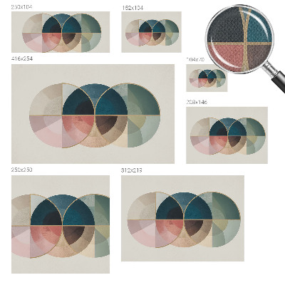 Self-adhesive wall mural featuring a geometric elegance design