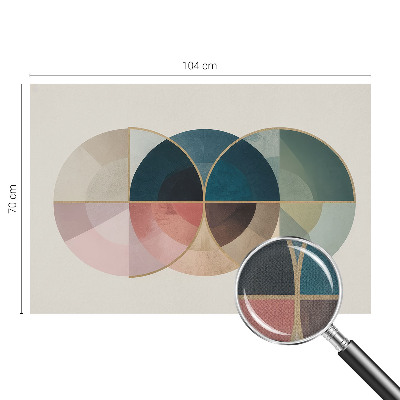 Self-adhesive wall mural featuring a geometric elegance design