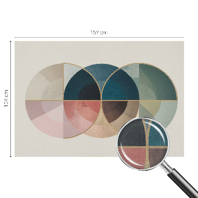 Self-adhesive wall mural featuring a geometric elegance design