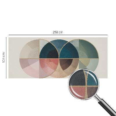 Self-adhesive wall mural featuring a geometric elegance design
