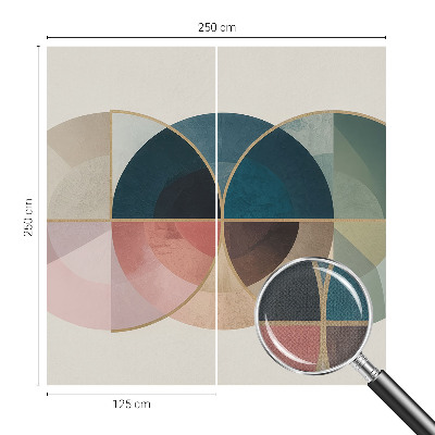 Self-adhesive wall mural featuring a geometric elegance design