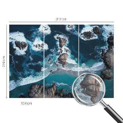 Removable wall mural wallpaper Ocean waves