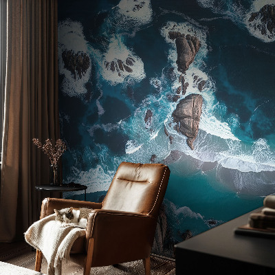 Removable wall mural wallpaper Ocean waves