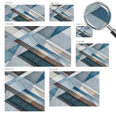 Removable wall mural with an abstract geometric design