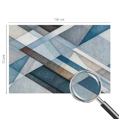 Removable wall mural with an abstract geometric design