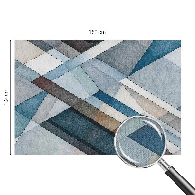Removable wall mural with an abstract geometric design