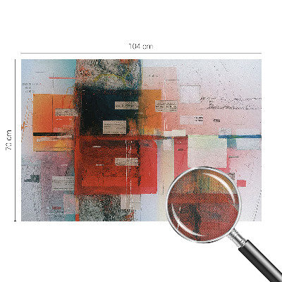 Peel and stick wall mural for living room with an abstract composition