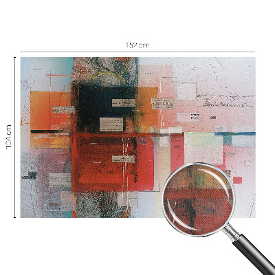 Peel and stick wall mural for living room with an abstract composition