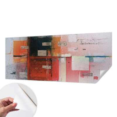 Peel and stick wall mural for living room with an abstract composition