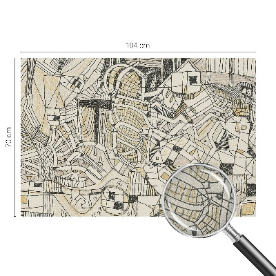 3D photo wallpaper mural with a geometric abstraction design