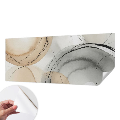 Peel and stick wall mural for kids' room with a geometric harmony design