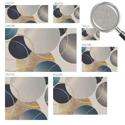 Peel and stick wall mural with a creative circles design