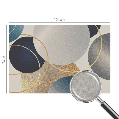 Peel and stick wall mural with a creative circles design