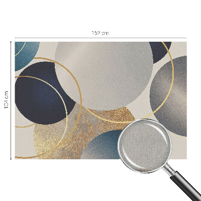 Peel and stick wall mural with a creative circles design