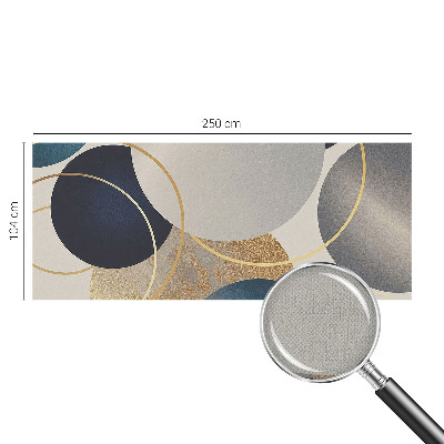 Peel and stick wall mural with a creative circles design
