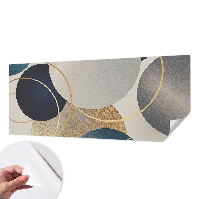 Peel and stick wall mural with a creative circles design