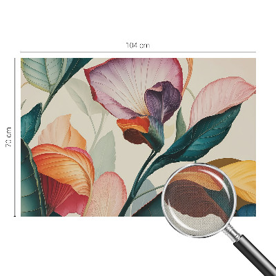 Peel and stick wallpaper mural Colorful flowers