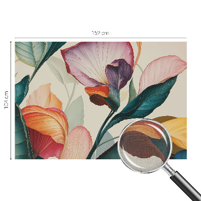 Peel and stick wallpaper mural Colorful flowers