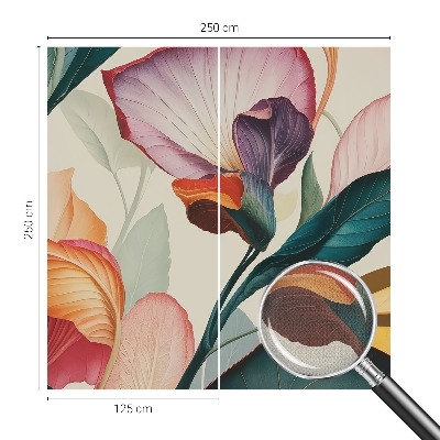 Peel and stick wallpaper mural Colorful flowers