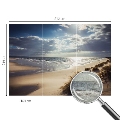 Self-adhesive wall mural with the Radiant Shore design