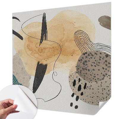 Self-adhesive photo wallpaper with an abstract composition