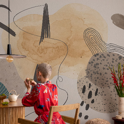 Self-adhesive photo wallpaper with an abstract composition