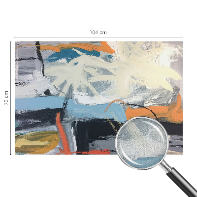 Stick-on wall mural with a colorful abstract design