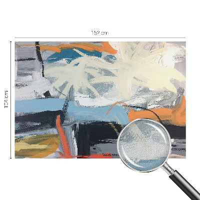 Stick-on wall mural with a colorful abstract design