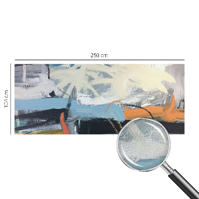 Stick-on wall mural with a colorful abstract design