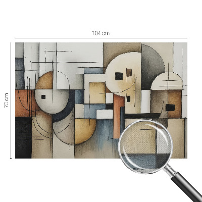 Removable wall mural with a geometric harmony design