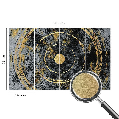 Removable wall mural with a cosmic dynamics design