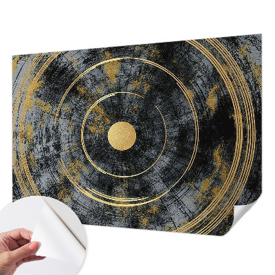 Removable wall mural with a cosmic dynamics design