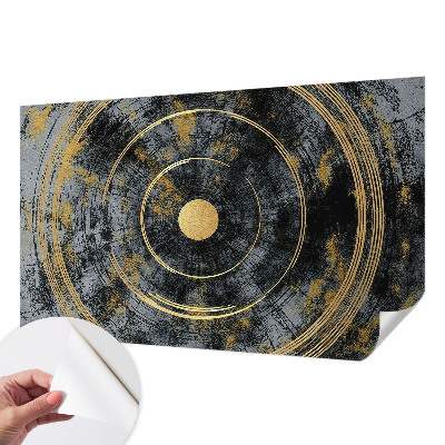 Removable wall mural with a cosmic dynamics design