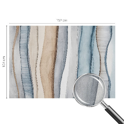 Peel and stick wall mural for living room with an abstract striped design