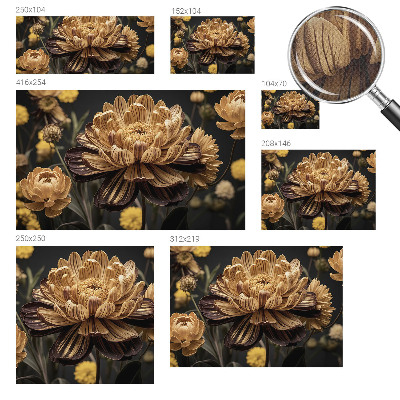 Removable wall mural wallpaper with a floral elegant pattern