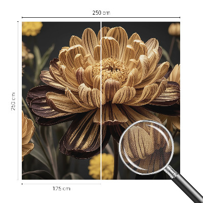 Removable wall mural wallpaper with a floral elegant pattern