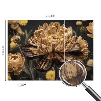 Removable wall mural wallpaper Floral elegance