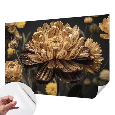 Removable wall mural wallpaper Floral elegance