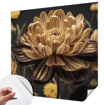 Removable wall mural wallpaper with a floral elegant pattern