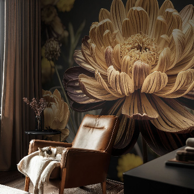 Removable wall mural wallpaper Floral elegance
