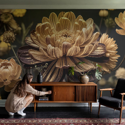 Removable wall mural wallpaper Floral elegance
